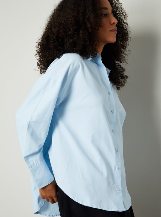 Women Solid Oversized Shirt