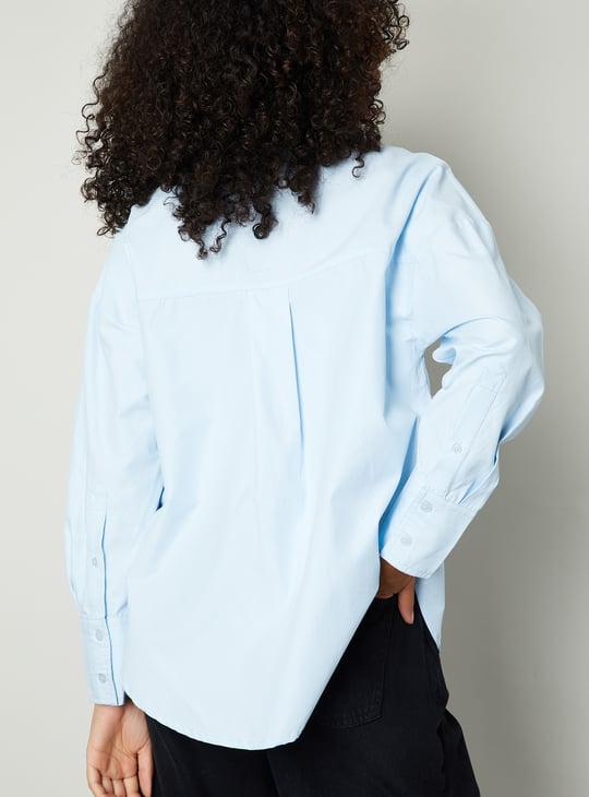 Women Solid Oversized Shirt