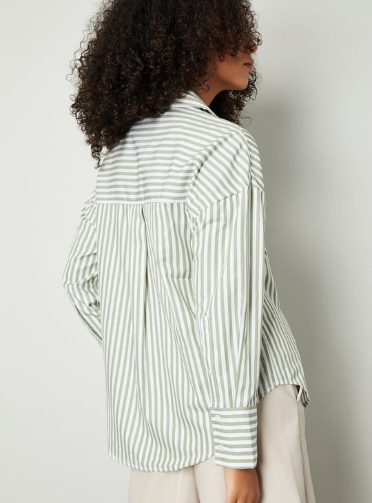 Women Striped Oversized Shirt | Striped