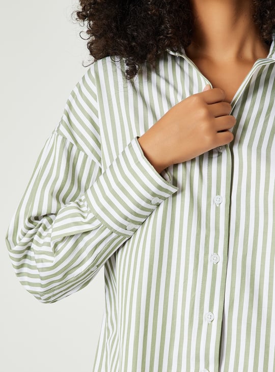Women Striped Oversized Shirt | Striped