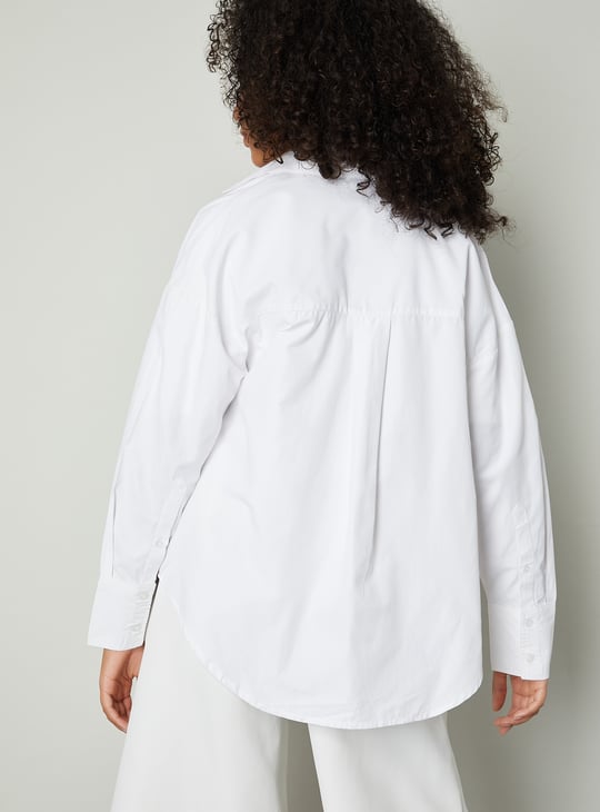 Women Solid Oversized Shirt