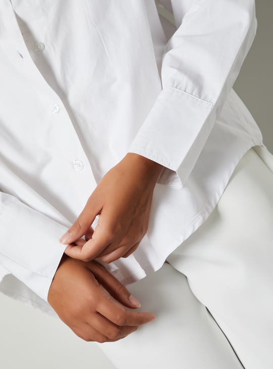 Women Solid Oversized Shirt