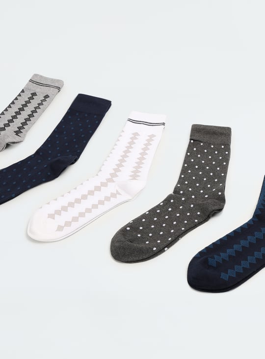 Men Patterned Socks - Pack of 5