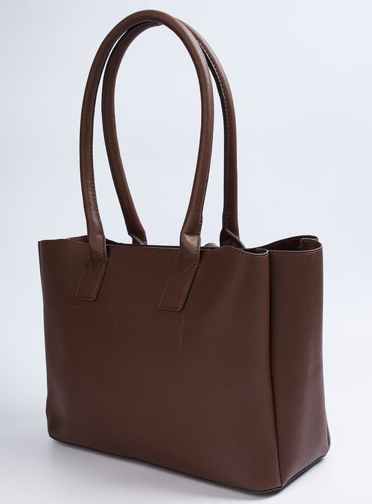 Women Buckle Detail Tote Bag