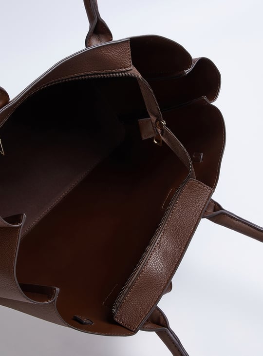 Women Buckle Detail Tote Bag