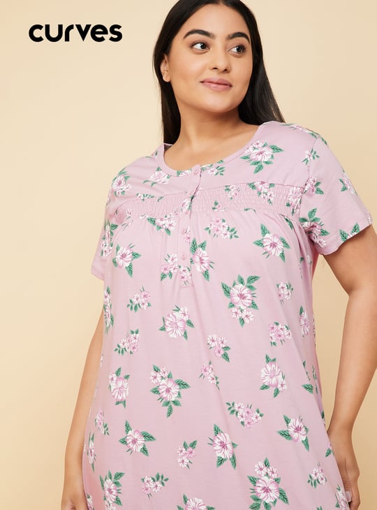 Women Floral Print Nightgown