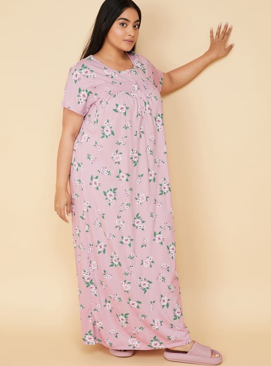 Women Floral Print Nightgown