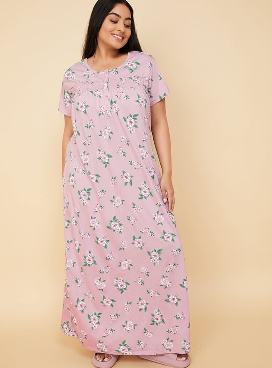 Women Floral Print Nightgown