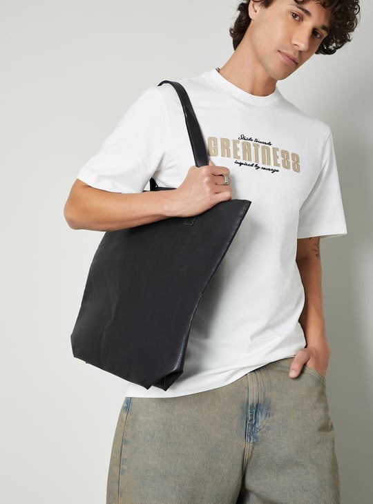 Men Text Embroidered T-shirt