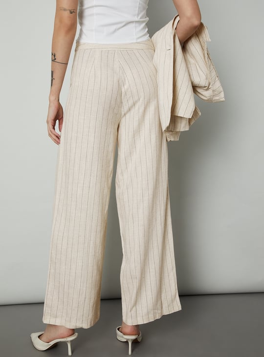 Women Striped Wide Leg Trousers