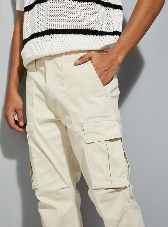 URB_N Men Textured Cargo Trousers