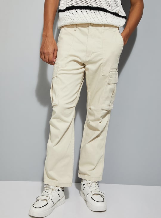 URB_N Men Textured Cargo Trousers