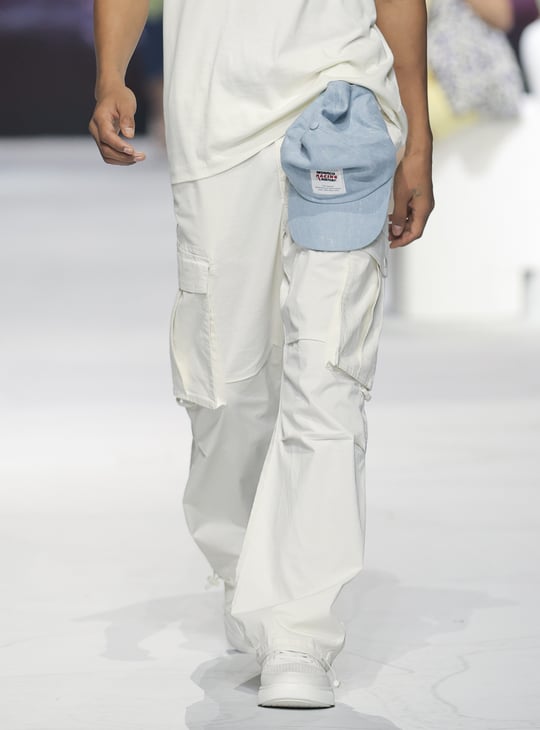 URB_N Men Textured Cargo Parachute Trousers