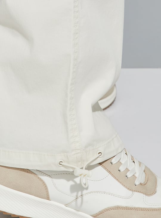 URB_N Men Textured Cargo Parachute Trousers