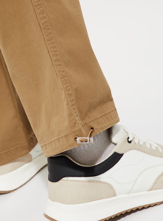 URB_N Men Textured Cargo Parachute Trousers