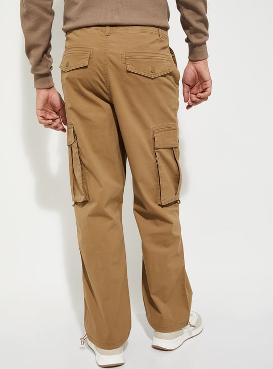 URB_N Men Textured Cargo Parachute Trousers