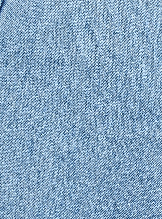 Women Solid Denim Jorts