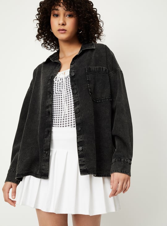 Women Oversized Denim Shirt