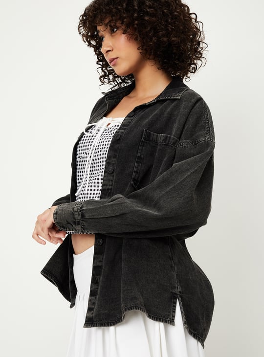 Women Oversized Denim Shirt