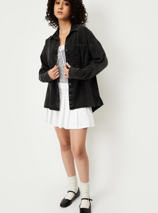 Women Oversized Denim Shirt