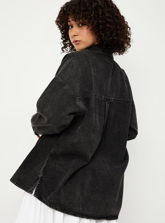 Women Oversized Denim Shirt