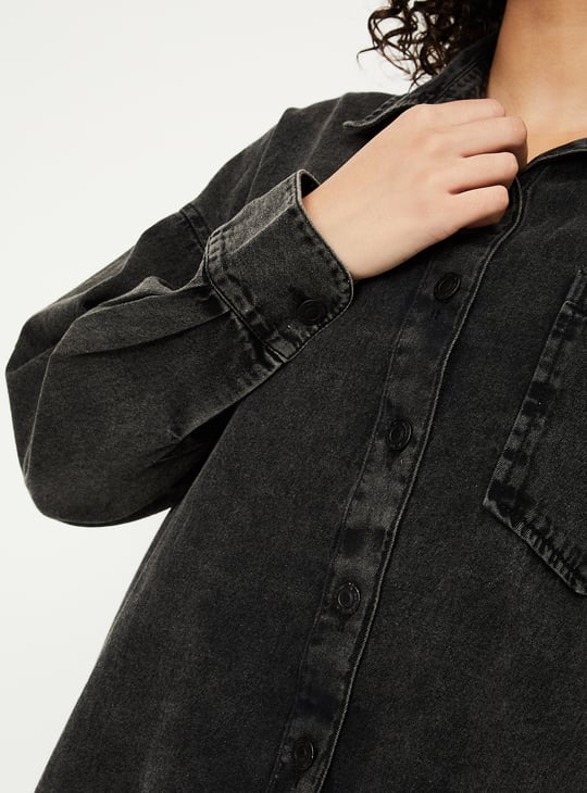 Women Oversized Denim Shirt