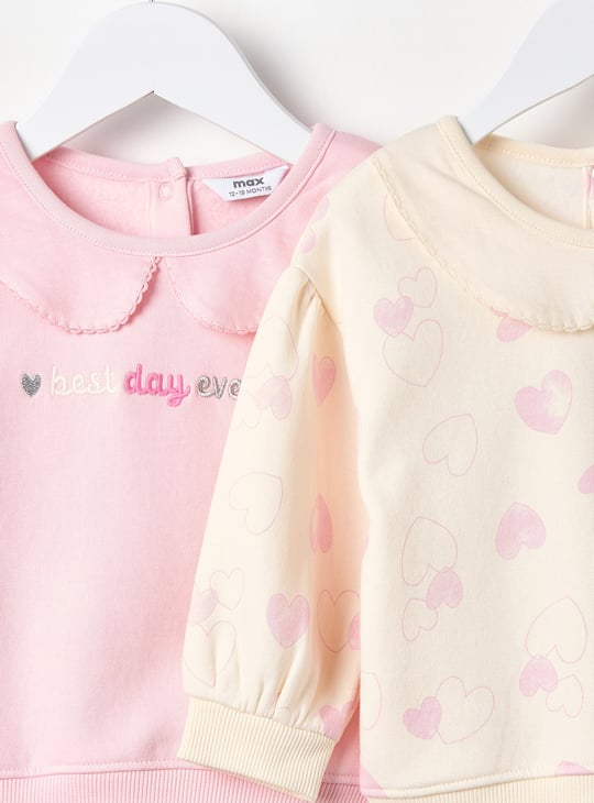 Girls Printed Sweatshirt - Pack of 2