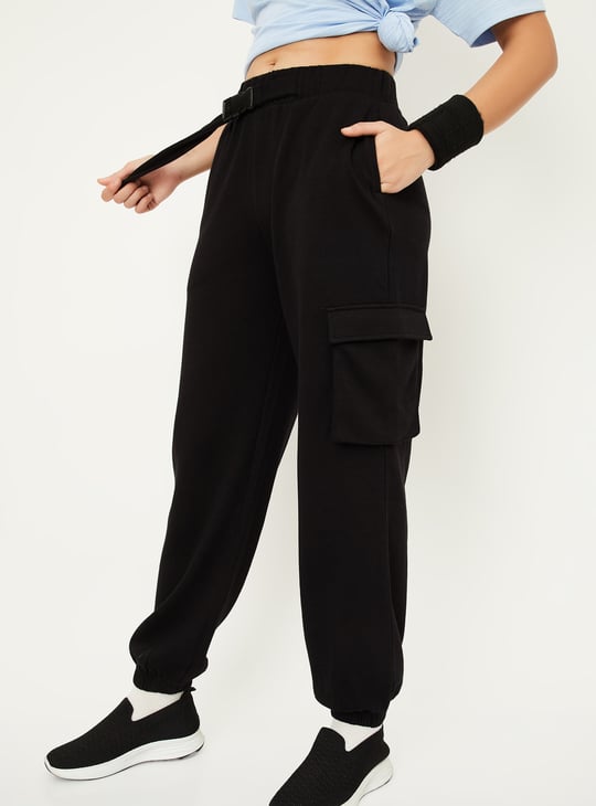 Women Solid Cargo Joggers