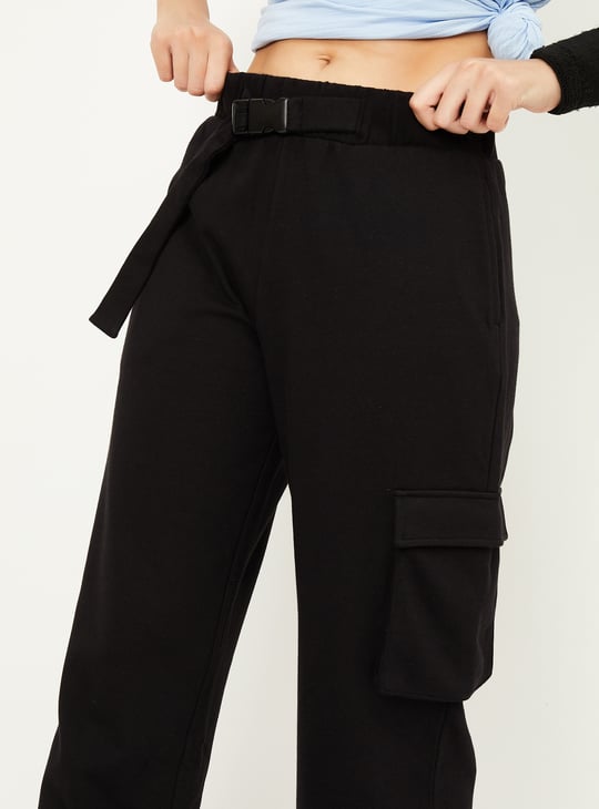 Women Solid Cargo Joggers