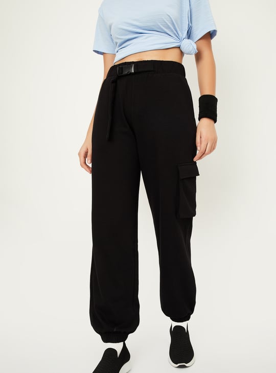 Women Solid Cargo Joggers