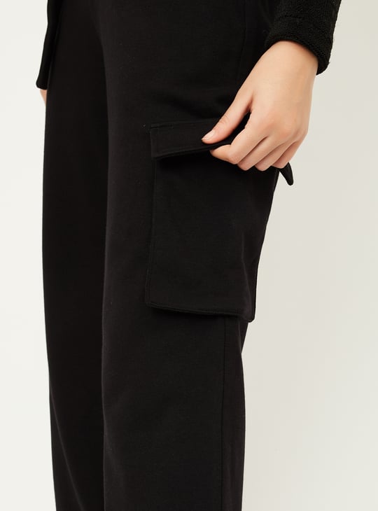 Women Solid Cargo Joggers