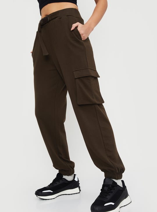 Women Solid Cargo Joggers