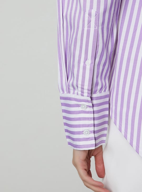 Women Oversized Striped Shirt