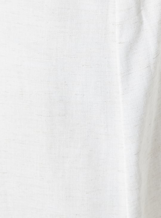 Women Solid A-line Belted Skirt