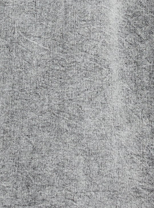 Men Washed Denim Oversized Fit Shirt