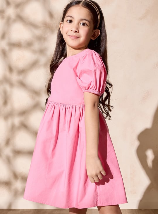 Girls Printed Fit and Flare Dress