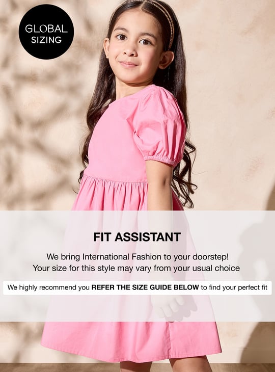 Girls Printed Fit and Flare Dress