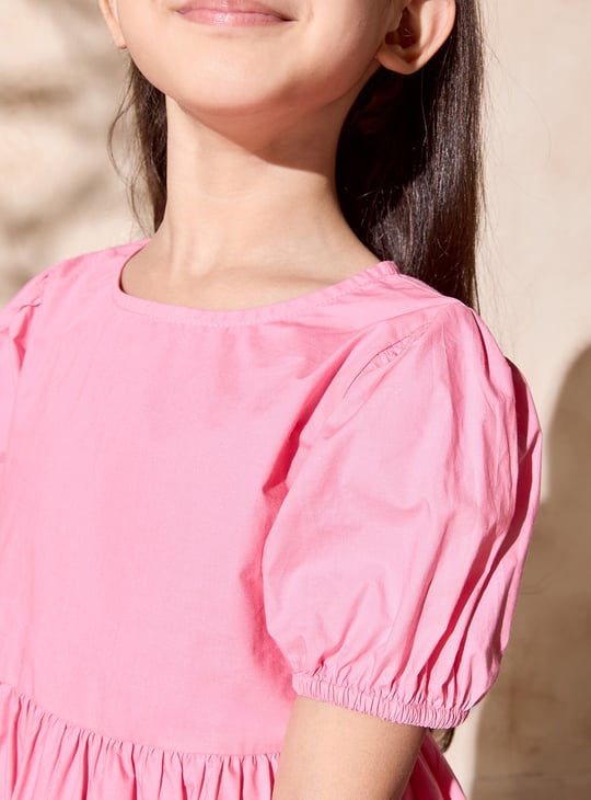 Girls Printed Fit and Flare Dress