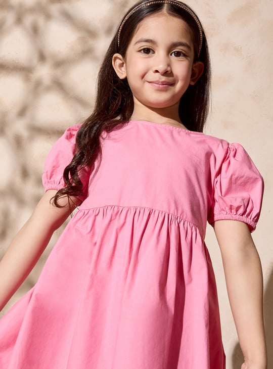 Girls Printed Fit and Flare Dress