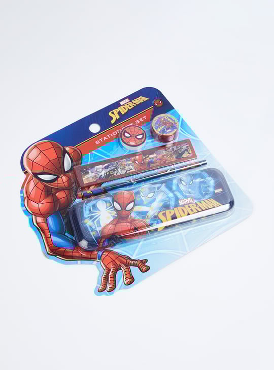Kids Spiderman Print Stationery Set