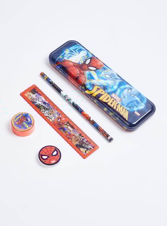 Kids Spiderman Print Stationery Set