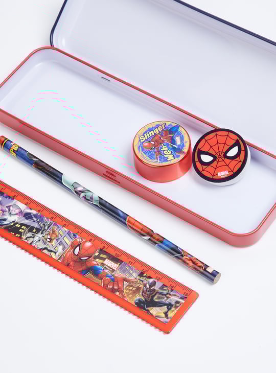 Kids Spiderman Print Stationery Set