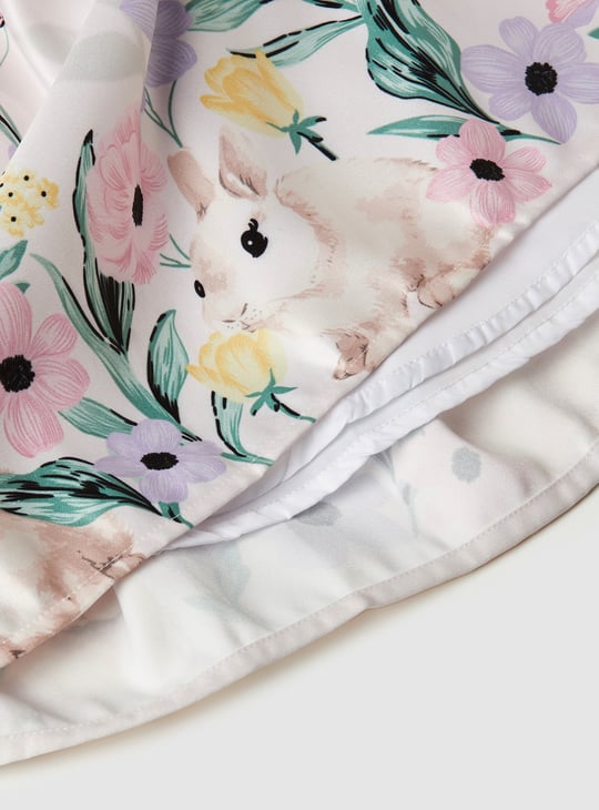 Girls Printed Bow Dress