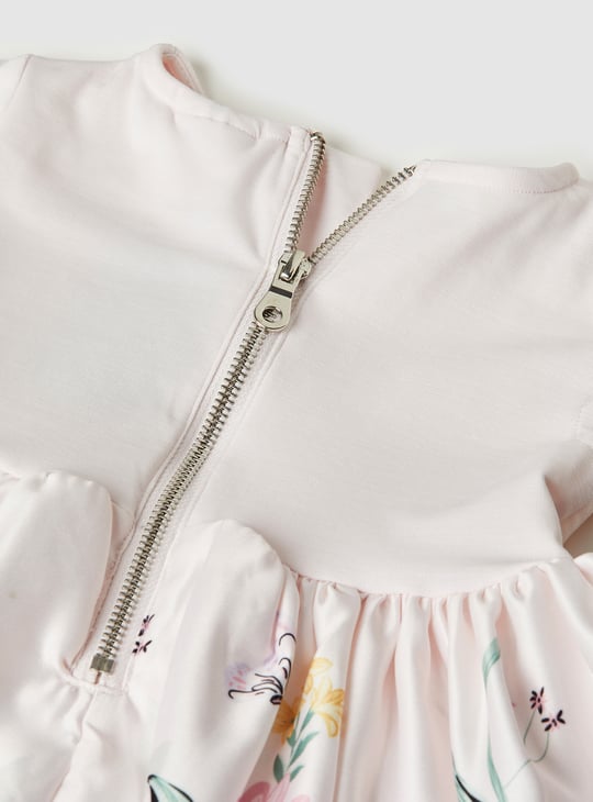 Girls Printed Bow Dress