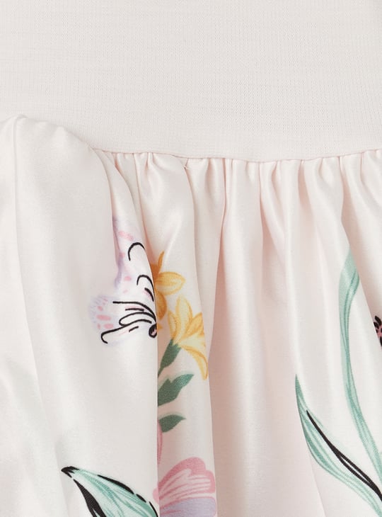 Girls Printed Bow Dress