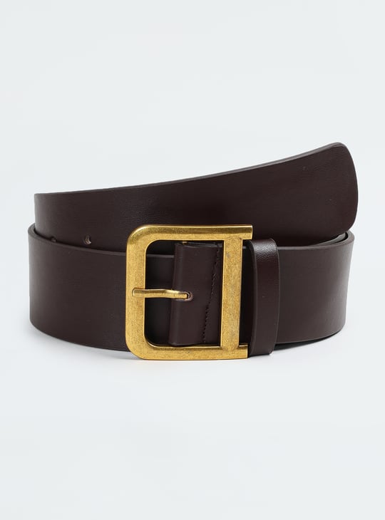 Women Textured Slim Belt