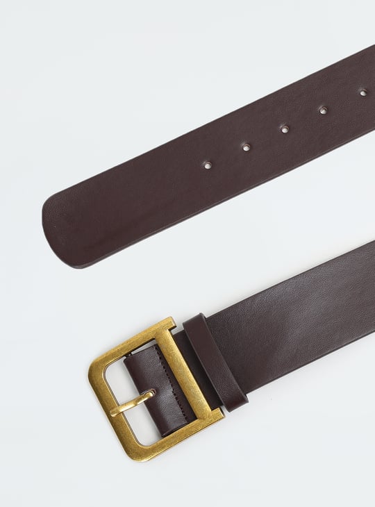 Women Textured Slim Belt
