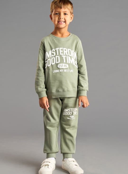 Boys Embossed Joggers Set