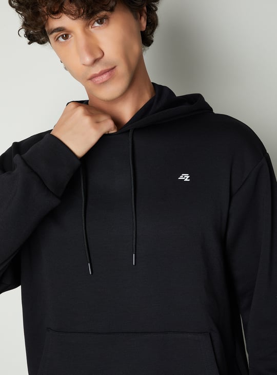 Men Solid Hooded Sweatshirt