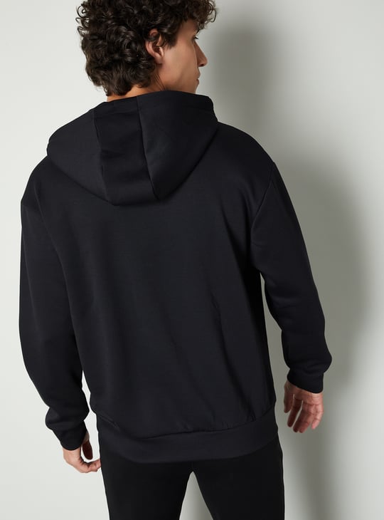 Men Solid Hooded Sweatshirt